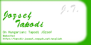 jozsef tapodi business card